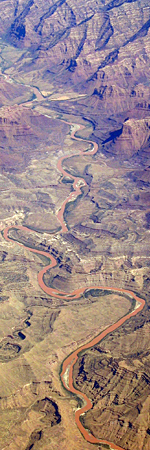 Aerial view of a Southwest river